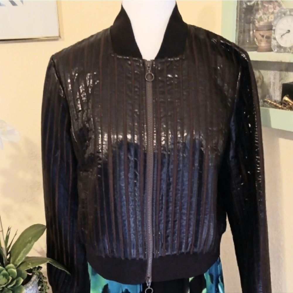 Worth Striped Bomber Jacket